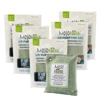 MOSO NATURAL Air Purifying Bags. Odor Eliminator and Odor Absorber. (5) Individually Sealed 200g Green Deodorizer Bags