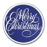 Merry Christmas Embossed Foil Seals, 48 Count (Blue)