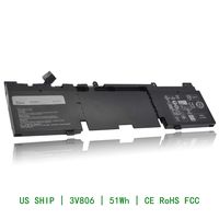 CQCQ 3V806 Compatible Battery Replacement For DeLL Alienware Echo 13 QHD 13 ALW13ED-1608 ALW13ED-2608 ALW13ED-2808 ALW13ED-1708 ALW13ED-1808 Series N1WM4 2VMGK 062N2T 62N2T Laptop (14.8V 51Wh/3160mAh)