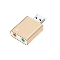 Liobaba External Sound Card USB to Earphone Headphone Microphone Jack USB Adapter Audio Card for Laptop Computer Sound Card
