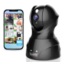 SereneLife Indoor Wireless IP Camera - HD 1080p Network Security Surveillance Home Monitoring w/ Motion Detection, Night Vision, PTZ, 2 Way Audio - iPhone Android Mobile PC WiFi - IPCAMHD82