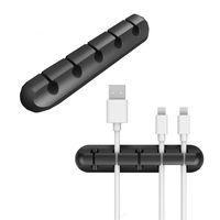 Cable Clips Cord Management Organizer, Adhesive Hooks, Wire Cord Holder for Power Cords and Charging Accessory Cables, Mouse Cable, PC, Office and Home (5)