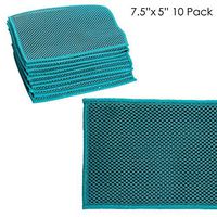 Microfiber Jersey Scrubber Cleaning Cloth - 10 Pack - Lint Free Micro Fiber Cloths - House Cleaning Supplies - Car Auto Detailing Products Wheel Cleaner - Micro Fibre for Dish and Kitchen Scrubbing