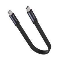 USB C to C Cable, DockCase USB 3.1 Gen 2 Cable 10Gbps 5A 100W 4K Video Data Charging Cable for MacBook Pro ThinkPad Yoga Samsung Galaxy Note 8 S8 S9 T5 LaCie SSD - 22cm (Space Grey)