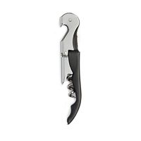 Cooking Light Professional Waiter's Corkscrew Premium Construction, Portable Bottle Opener, All-in-One Design, Black