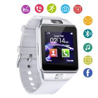 DZ09 Bluetooth Smart Watch Touch Screen with Camera and SIM Card TF/SD Card Slot Pedometer Activity Tracker for iPhone Android Phones Samsung Huawei PK GT08 A1 (White)