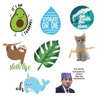 Sticker Pack of 8 Cute Stickers, Stickers for Water Bottles, Laptop Stickers, Hydro Flask Stickers Ideal for Teen Girl Gifts, Hydro Flask Accessories, Aesthetic Stickers.