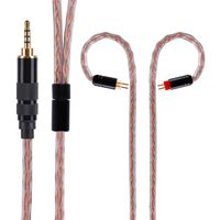 Yinyoo Golden Treasure Silver Plated Copper Earphones IEM Cable with 2.5mm Audio Plug Earbuds Headphone Cable 2pin 0.78mm Connector Headphone Cable for ZS10 ZSR ZS6 ZS4 AS10 CCA C10 C16(2PIN 2.5mm)