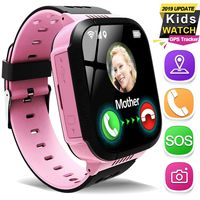 Kids Smart Watch Phone GPS Tracker for 3-12 Years Girls Boys 1.44" Touch Screen SOS Safety Call Voice Chat Anti-Lost Camera Learning Game Toy Children Wristband Back to School Summer Birthday Gifts