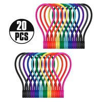 Smart&Cool Silicone Strong Magnetic Cable Ties/Magnetic Twist Ties for Bundling and Organizing, Can Be Used in Many Ways or Just for Fun (10 Colors-20Pack)