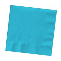 50-Count Touch of Color 3-Ply Paper Beverage Napkins, Bermuda Blue