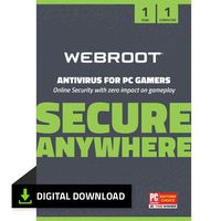 Webroot Antivirus Protection and Internet Security Software for PC Gamers | 1 Year | 1 Device | PC Download