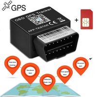 OBD GPS Tracker Device, 5 Dollars Monthly Fee Car GPS Tracking Device Real-time Tracking Geo-Fence Movement Alarm Over-Speed Alarm - TK816 with SIM Card