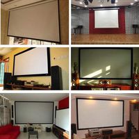 Kikole Foldable Anti-Crease for Home Theater Indoor Outdoor Projector Movie Screen Projection Screens