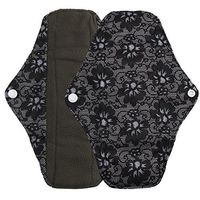 Clearance Mama Cloth,WYTong Light Reusable Washable Bamboo Charcoal Cloth Menstrual Pad Mama Pad for Women (Black, L)