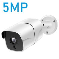 UltraHD 5MP Outdoor POE IP Camera, 2592x1944, 130ft NightVision, IP67 Weatherproof, Heavy Duty Metel Housing, 3.6mm Lens 90° Angle, Onvif, Hikvision, Dahua, Blue Iris, iSpy (Bullet, White)