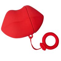 Eve.Ruan Sexy Red Lip Soft Silicone Case for Girls, Anti-Lost Protective Cover Skin Case for AirPods 1/2, Shock Absorbing Design&Charging Hole Design, Suit for Hiking/Running
