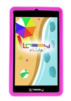 LINSAY 7'' Kids Funny TAB QUADCORE 1024x600 HD Dual Cam Bundle with Kids Pink Defender Case Android
