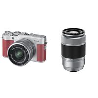 Fujifilm X-A5 Mirrorless Digital Camera w/XC15-45mmF3.5-5.6 OIS PZ Lens - Pink + Fujinon XC50-230mmF4.5-6.7 OIS II Silver