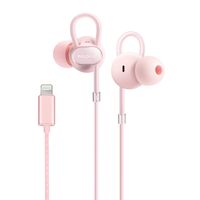 PALOVUE Lightning Headphones Earbuds Earphones with Microphone Controller MFi Certified Noise Isolation Compatible iPhone 11 Pro Max iPhone X/XS Max/XR iPhone 8/P iPhone 7/P NeoFlowColor (Pink)