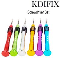 KDIFIX Aluminum Screwdriver Set for Professional Fixing Mobilephone Computer Laptop Repair Replacement (T1 T2 T5 T6 T10 Pentagon, Random Color)