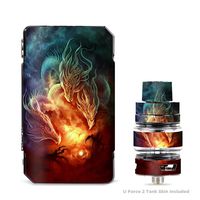 IT'S A SKIN Decal Vinyl Wrap for VooPoo Drag Mini & UForce T2 Tank Vape Sticker Sleeve Cover/Dragons Fireball Magic