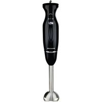 Ovente Immersion Hand Blender with Brushed Stainless Steel Blades, Ergonomic Handle, Detachable Shaft, 2 Blending Speeds Stick Blender for Smoothies, Puree Baby Food and Soup, Black (HS560B)