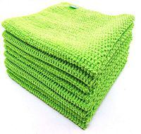 OliviaTree Basic Microfiber Cleaning Cloth 8pack(Green), microfiber cloth, dust rag, super absorbent cloth