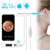 Wireless Otoscope, ROTEK Ear Scope 1.3MP HD Digital Ear Otoscope Inspection Camera Ear Cleaning Endoscope with 6 LED Light Compatible for iPhone Android, iPad Mac Computer PC 6.5FT
