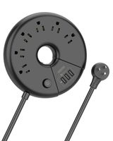 Power Strip with USB - NTONPOWER Power Strip Flat Plug, 6 Outlets 3 USB Ports Desktop Charging Station, 6ft Heavy-Duty Extension Cord, 15A Circuit Breaker, Wall Mount, for Home, Office and Dorm Room