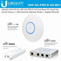 Ubiquiti USG Unifi Security Gateway (1 Item) Bundle with Ubiquiti UC-CK Unifi Cloud Key - Remote Control Device (1 Item) & Ubiquiti Networks UAP-AC-PRO-E Access Point Single Unit (1 Item)