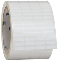 Brady THT-14-351-10 0.65" Width x 0.2" Height, B-351 Tamper-Resistant Vinyl, Matte Finish White Thermal Transfer Printable Labels (10000 per Roll)