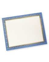 Gartner Studios Blue and Gold Foil Certificate Paper, 80lb 8.5" x 11", 15 Count