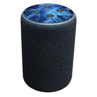MightySkins Skin Compatible with Amazon Echo Plus (2nd Gen) - Blue Mystic Flames | Protective, Durable, and Unique Vinyl Decal wrap Cover | Easy to Apply, Remove, and Change Styles | Made in The USA