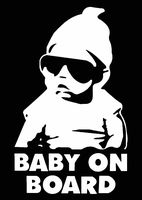 Baby On Board - Vinyl Decal Stiker for car, bumper, windows, laptop - WHITE - 6 Inches tall