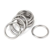 uxcell a16022600ux0048 M5 x 50mm 201 Stainless Steel Strapping Welded Round O Rings 10 Pcs Pack of 10