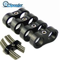 -12AN Hose Separator Clamp - Fuel line Mounting Clamps, 4Pcs/Pack Black Aluminum Hose Fitting Adapter, Great for 3/4 Fuel Line Hose, Brake Line, Oil Hose, Water Pipe and Gas Line