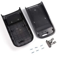 Black Center Console Lid Armrest Cover with Latch & Screws Fit for 2002-2009 Chevy Trailblazer GMC Envoy / 2002-2004 Oldsmobile Bravada OEM 25998838