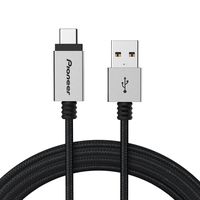 Pioneer Nylon Braided USB-C to USB-A cable (2 Meter/6.6 ft)for Samsung Galaxy Note 8, S8, S9, Google Pixel, MacBook,Sony XZ ,Nintendo Switch and More-Black