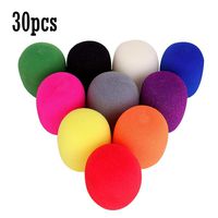 30 Pack Foam Microphone Cover Thick Handheld Stage Mic Windscreen, 10 Color