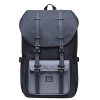 KAUKKO Laptop Outdoor Backpack Travel Hiking Camping Rucksack Casual College Daypack Fits 15" (5-5Blackgrey)