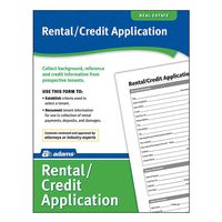 Adams Rental and Credit Application Form, 8.5 x 11 Inch, White (LF305)