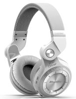 Bluedio T2s Bluetooth Headphones On Ear with Mic, 57mm Driver Rotary Folding Wireless Headset, Wired and Wireless Headphones for Cell Phone/TV/PC, 40 Hours Play Time (White)