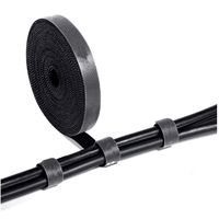 10m Reusable Cable Ties Fastening Wire Organizer Cord Rope Holder Black Color Cord Straps 33ft/lot