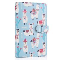 Borya 108 Pockets Mini Photo Album for 3 - inch Photo,for Fujifilm Instax Mini 7s 8 8+ 9 25 26 50s 70 90 Instant Camera & Name Card,Polaroid PIC-300 Z2300 Film. (Blue Alpaca, 108 Pockets)