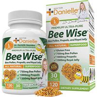 Dr. Danielle's Bee Wise - Bee Pollen Supplement - Bee Well with Royal Jelly, Propolis, Beepollen in 4 Daily Bee Pollen Capsules