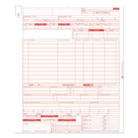 HCFA IF040 1450 UB04 Claim Form, Laser Cut, White/Red (Pack of 2500)