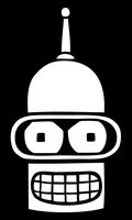 MR.CI Bender Face Futurama Vinyl Decal Sticker|Cars Trucks Vans Walls Laptops Cups (White, 7.5")