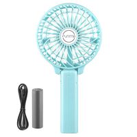 Funme Mini Handheld Fan, USB Desk Fan, Small Personal Portable Table Fan with USB Rechargeable Battery Operated Cooling Folding Electric Fan for Travel Office Room Household Green