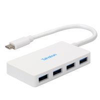 USB C Hub Tainston 4-Port USB C to USB 3.0 Ultra Slim Data Hub for New Type USB C DevicesWhite